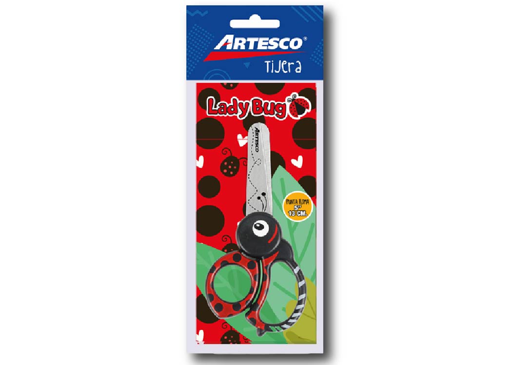 TIJERA ESCOLAR LADYBUG 5PLG